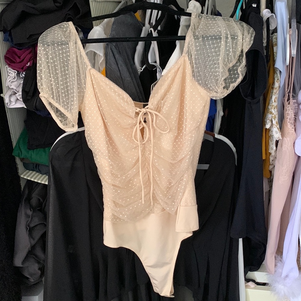 NWT tan bodysuit